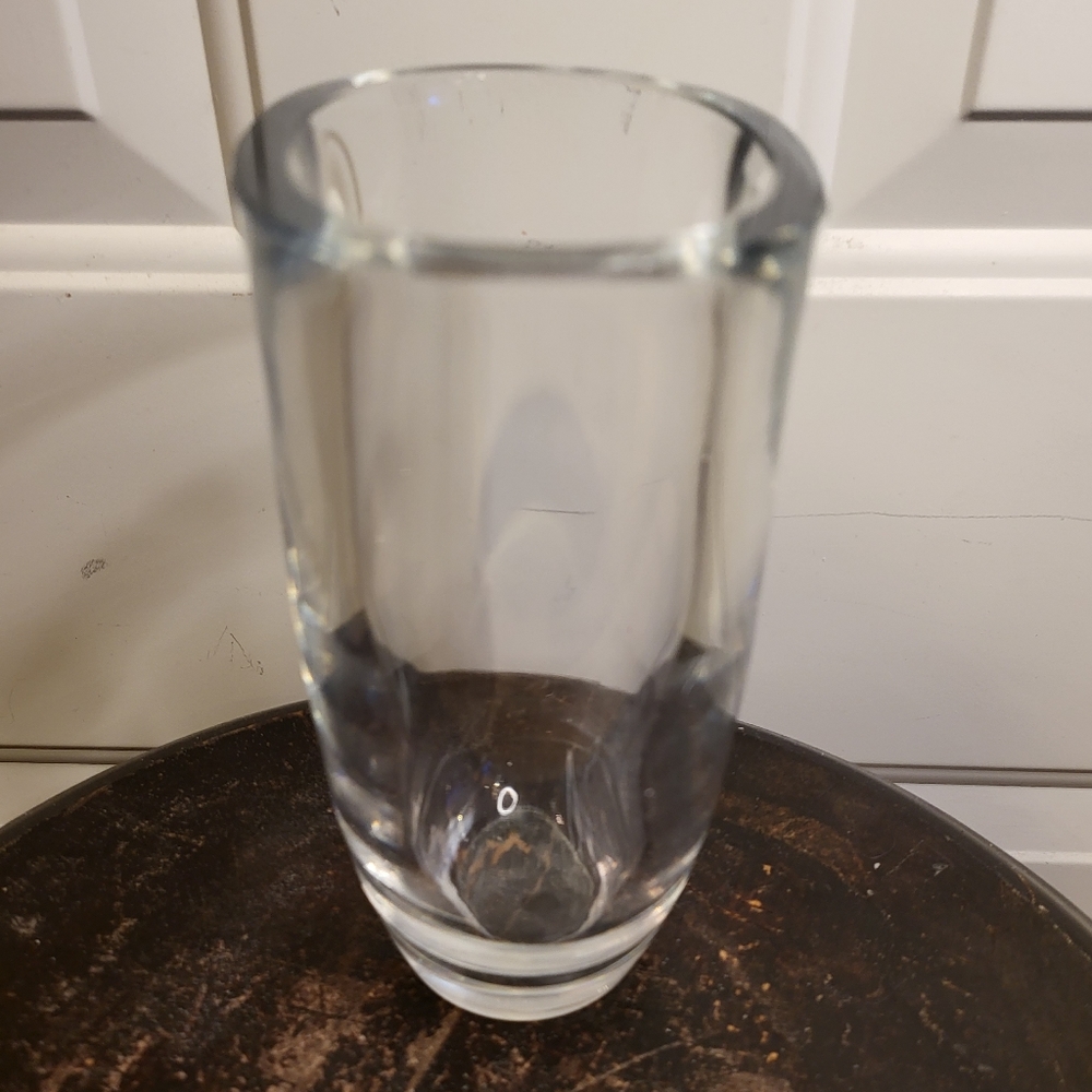 Vintage Heavy Glass Swedish Vase 6.33" - Picture 3 of 10